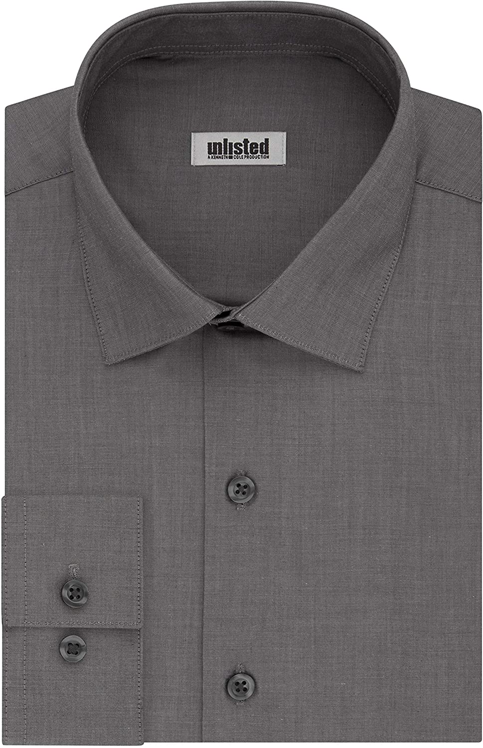 UNLISTED KENNETH COLE Mens Dress Shirt 17-17 1/2 Slim Fit Gray XL
